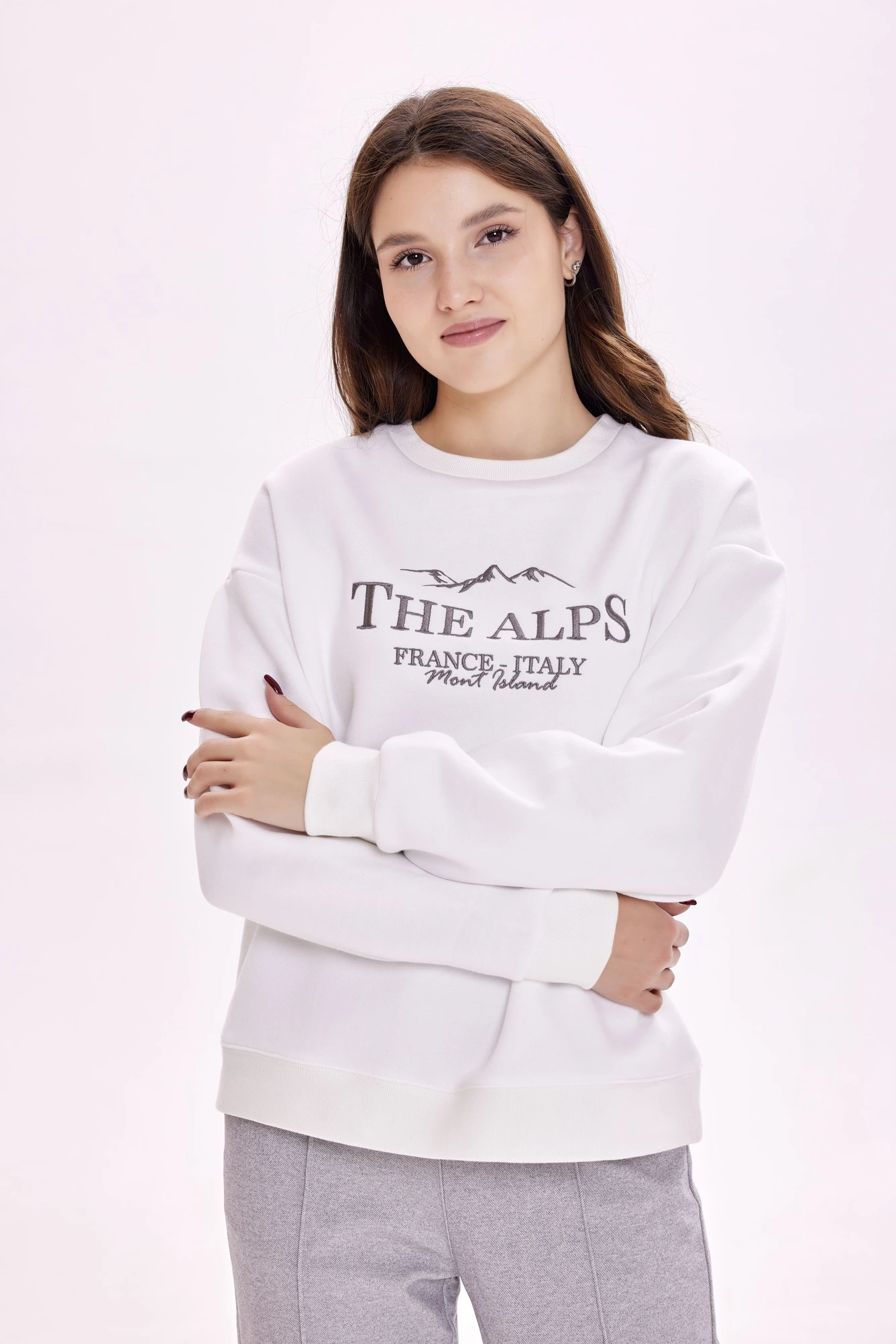 Толстовка белый для женщин 39207-4 55