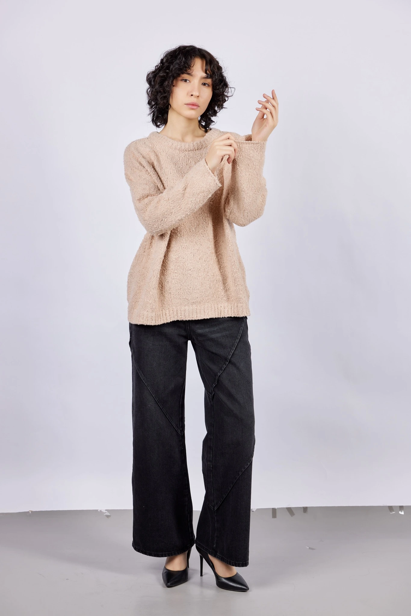 Свитер бежевый для женщин 43212-15 65