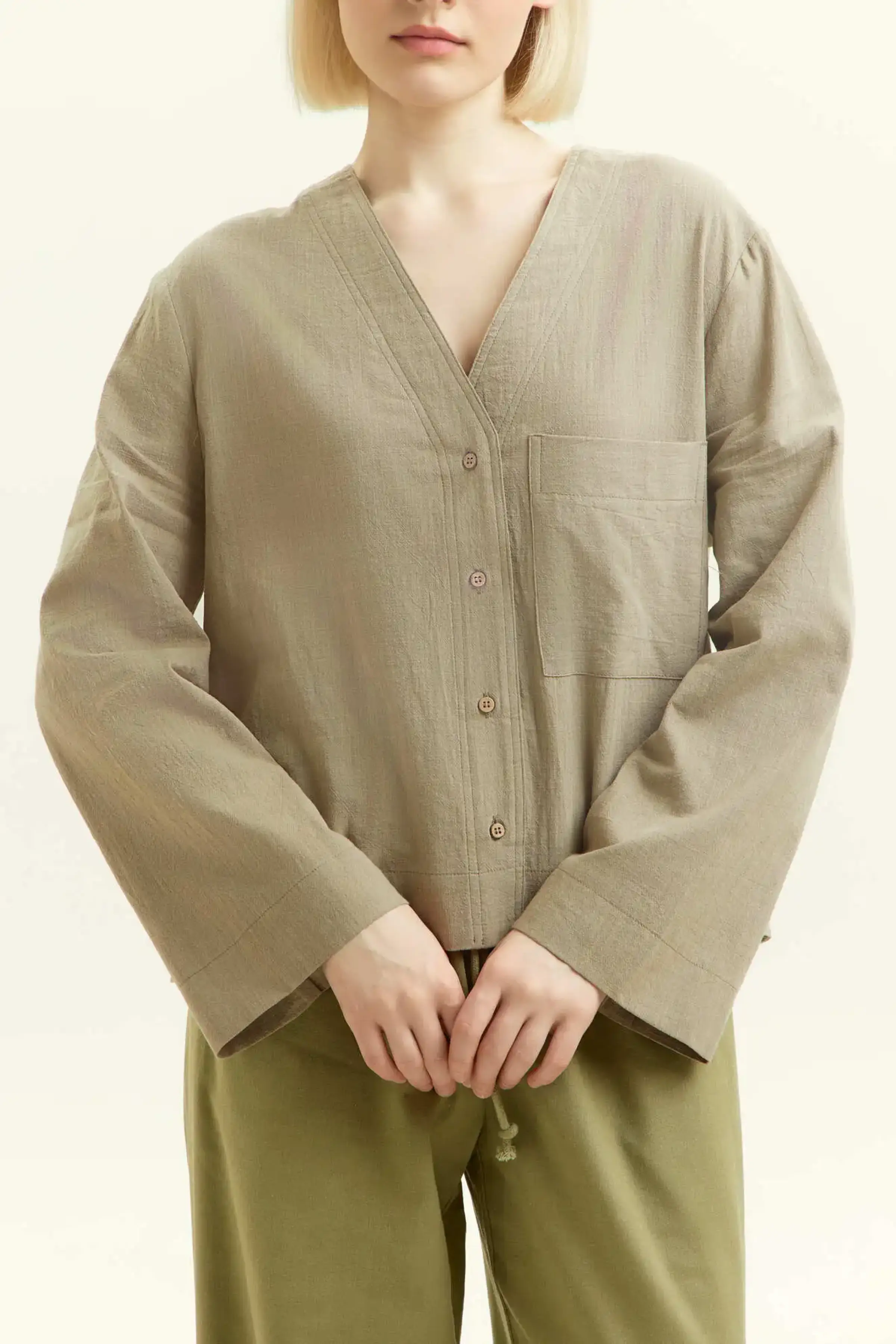 Блузка хаки для женщин 45128-14 28