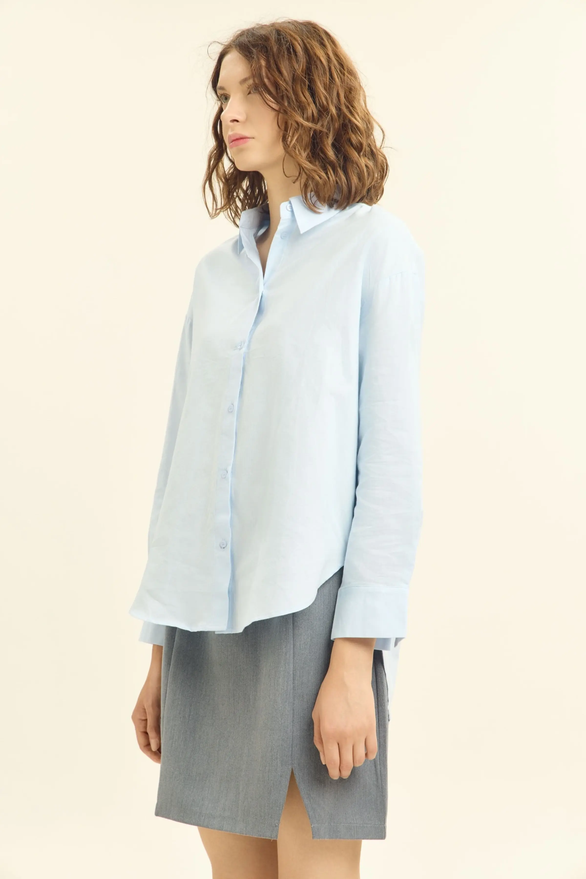 Рубашка голубой для женщин 45319-10 66