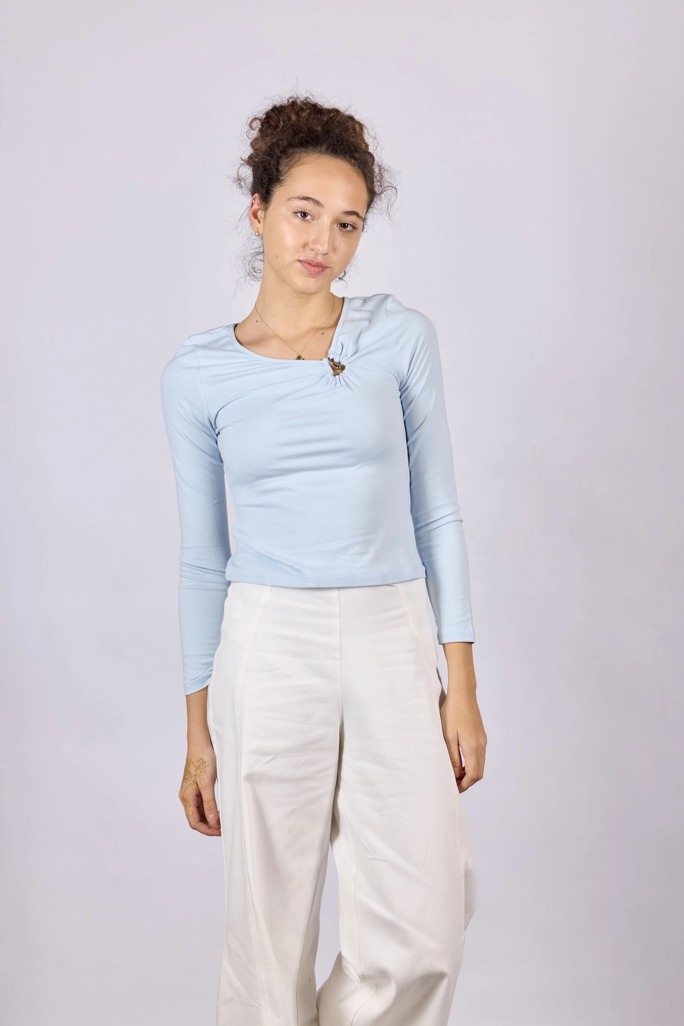 Лонгслив голубой для женщин 44135-10 59