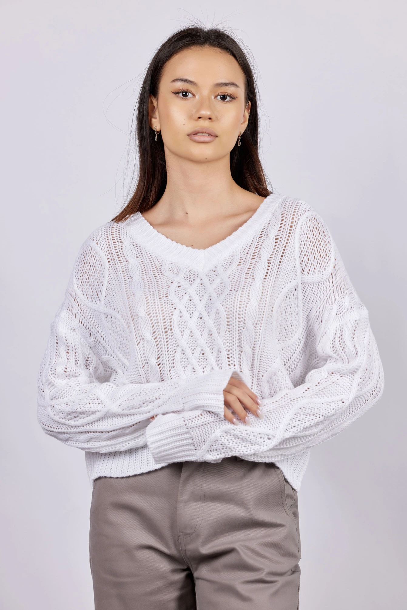 Свитер белый для женщин 43119-4 65