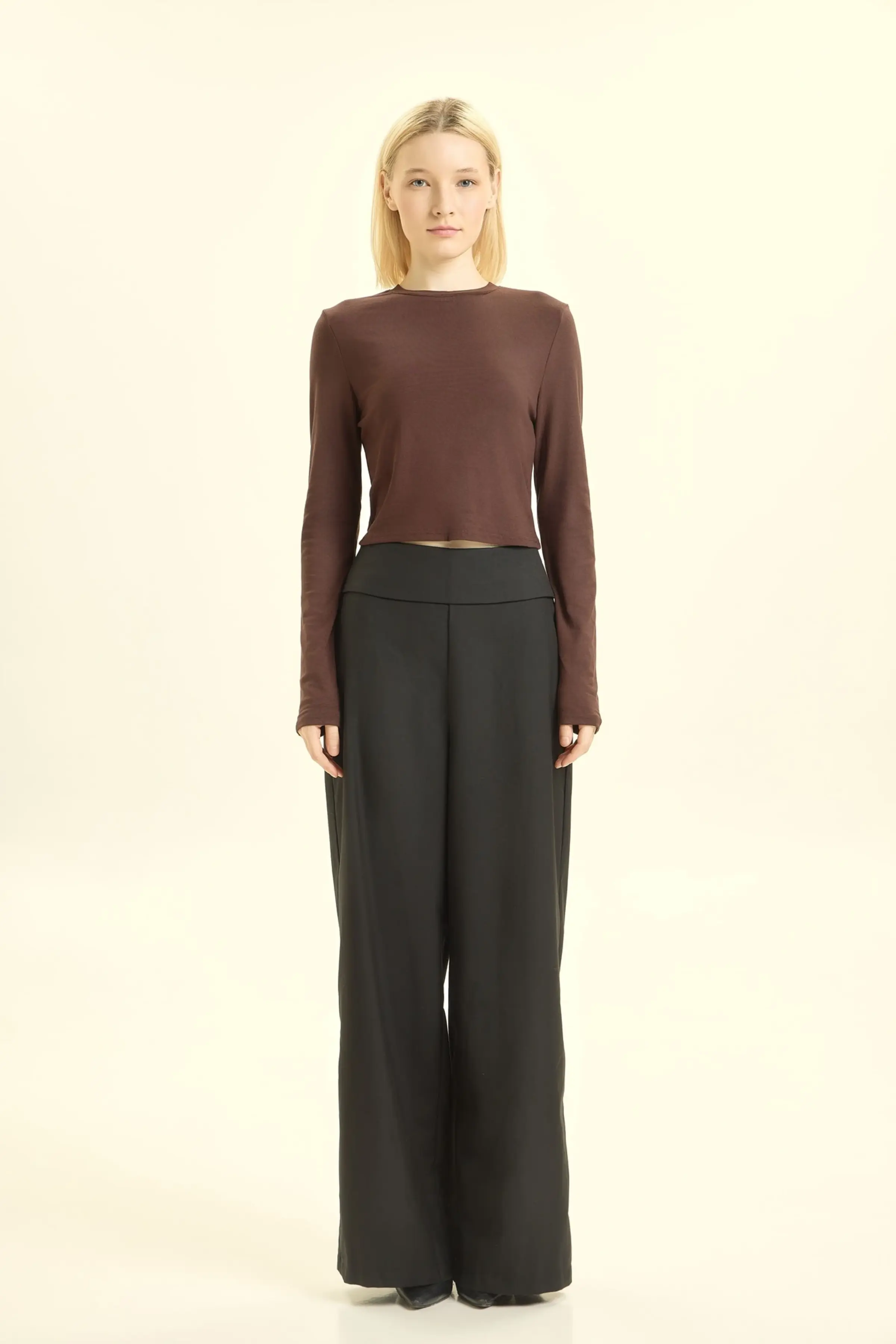 Лонгслив коричневый для женщин 46158-13 59