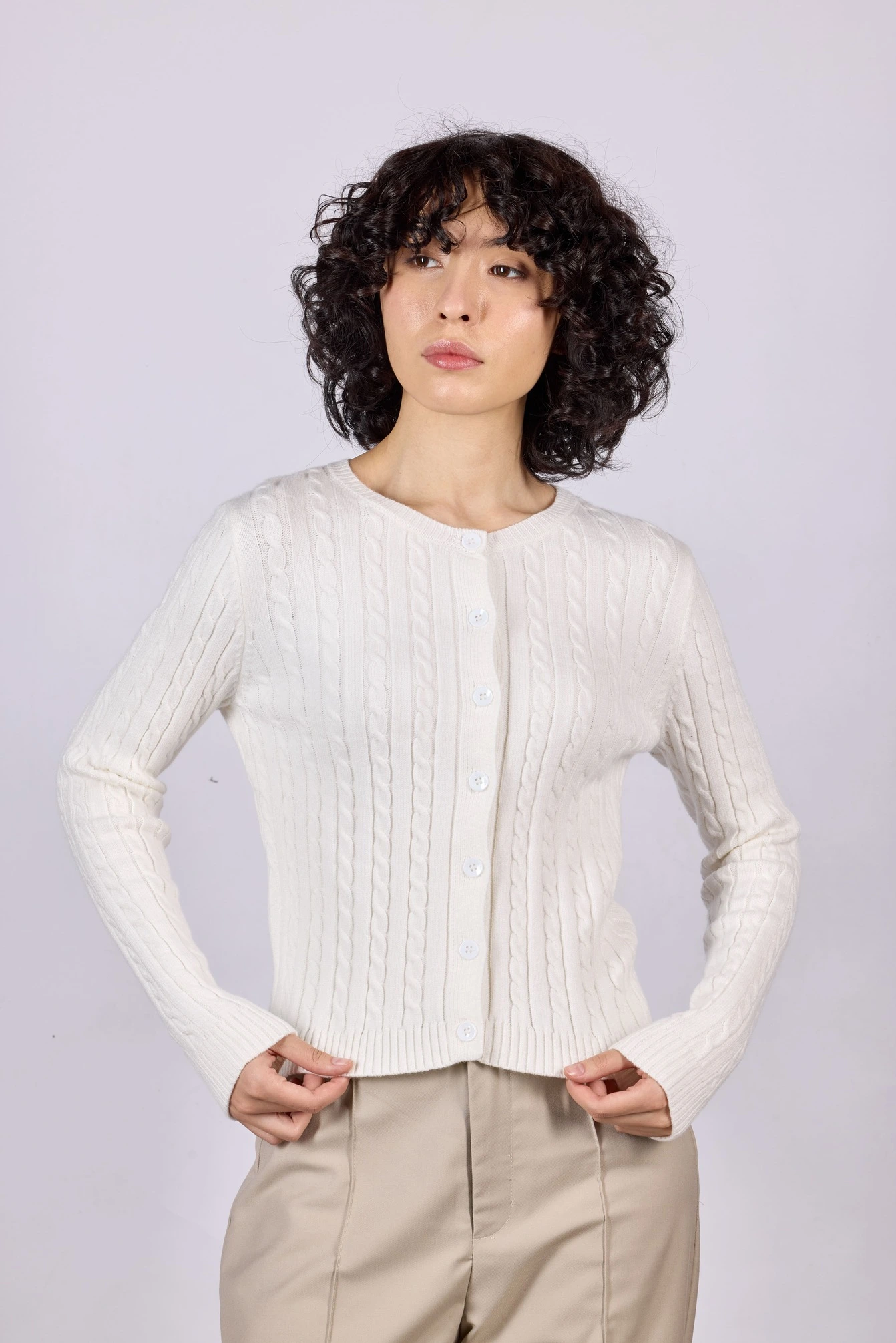 Кардиган белый для женщин 44102-4 50