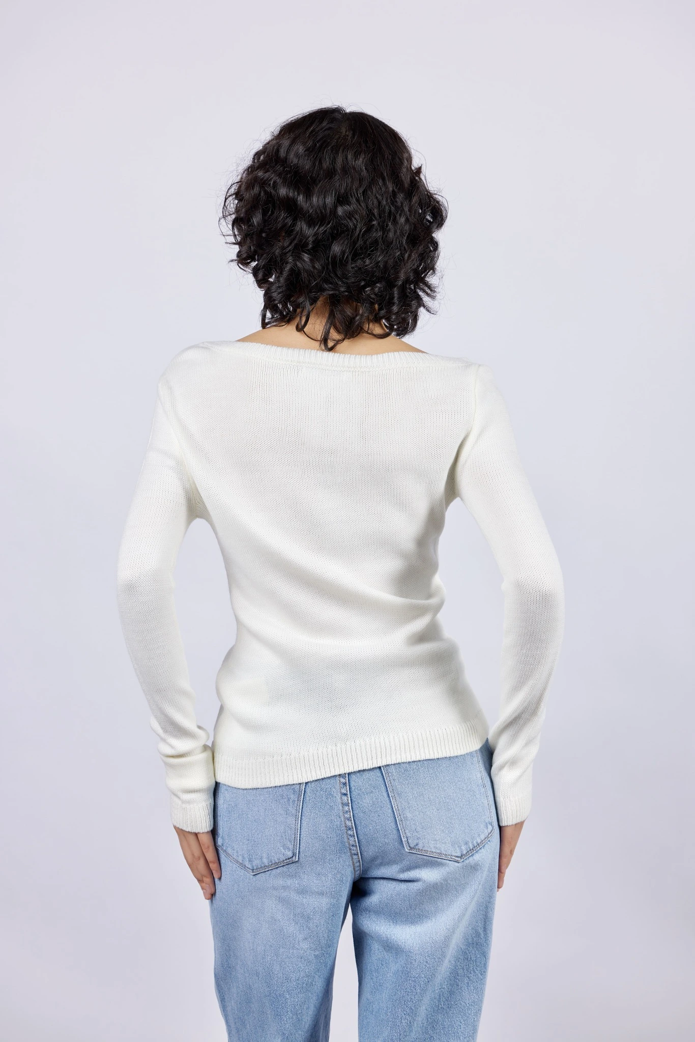 Джемпер белый для женщин 43226-4 60