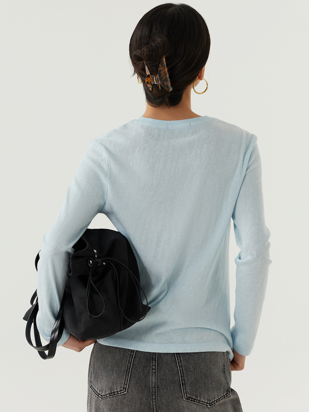 Лонгслив голубой для женщин 48266-10 59