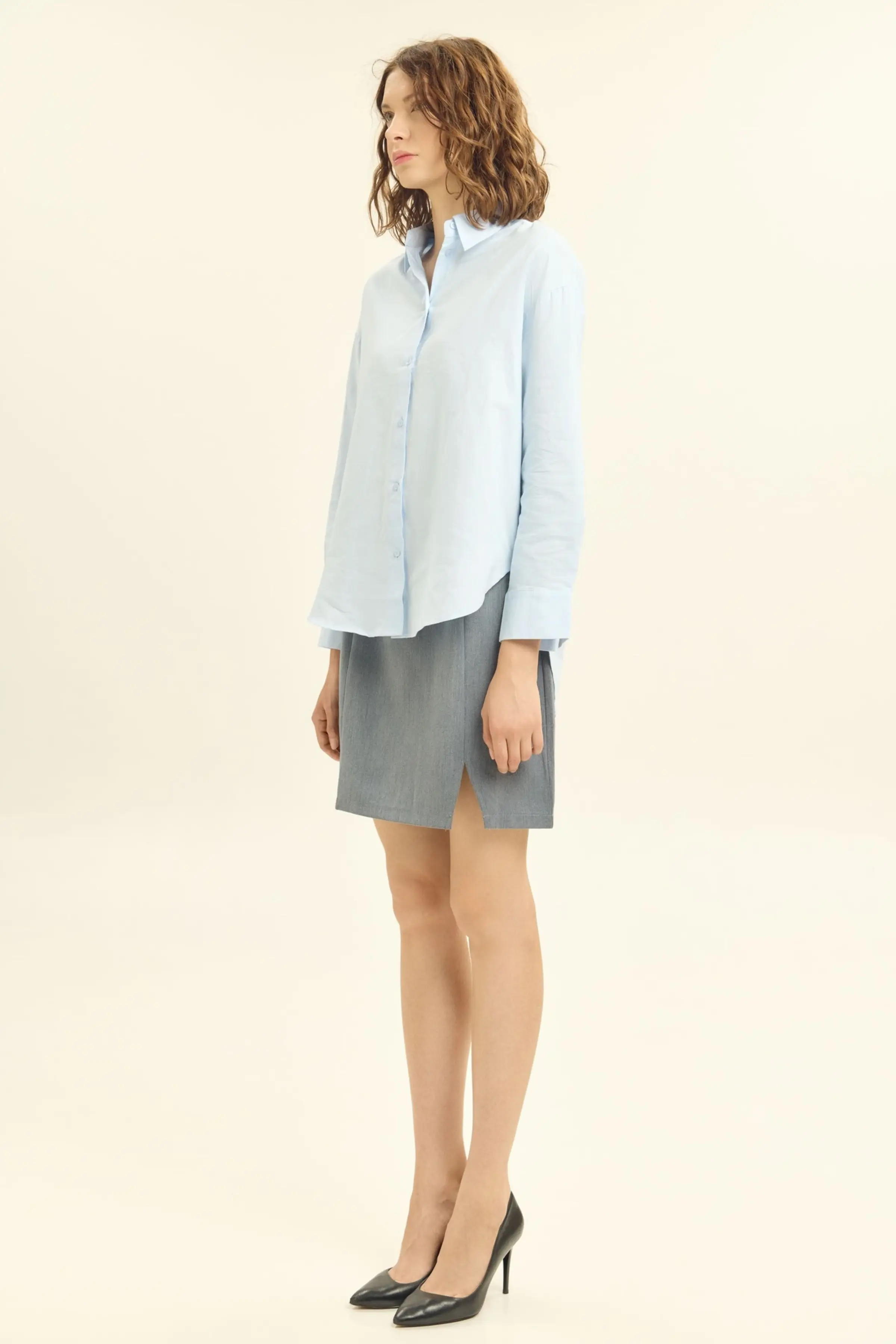 Рубашка голубой для женщин 45319-10 66