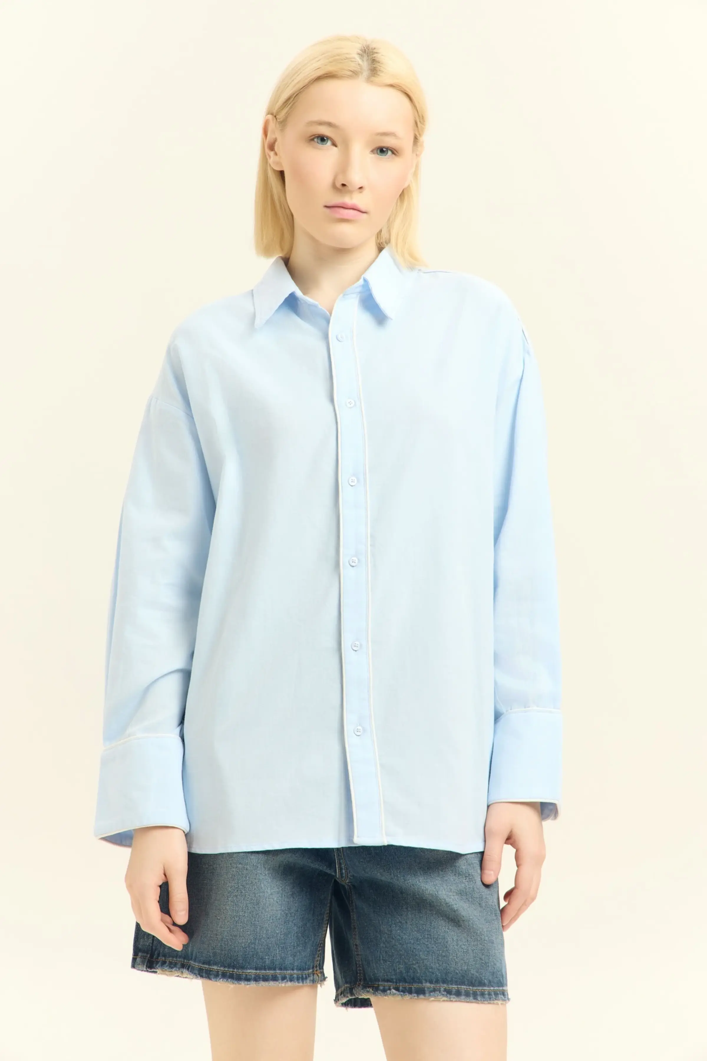 Рубашка голубой для женщин 45247-10 66