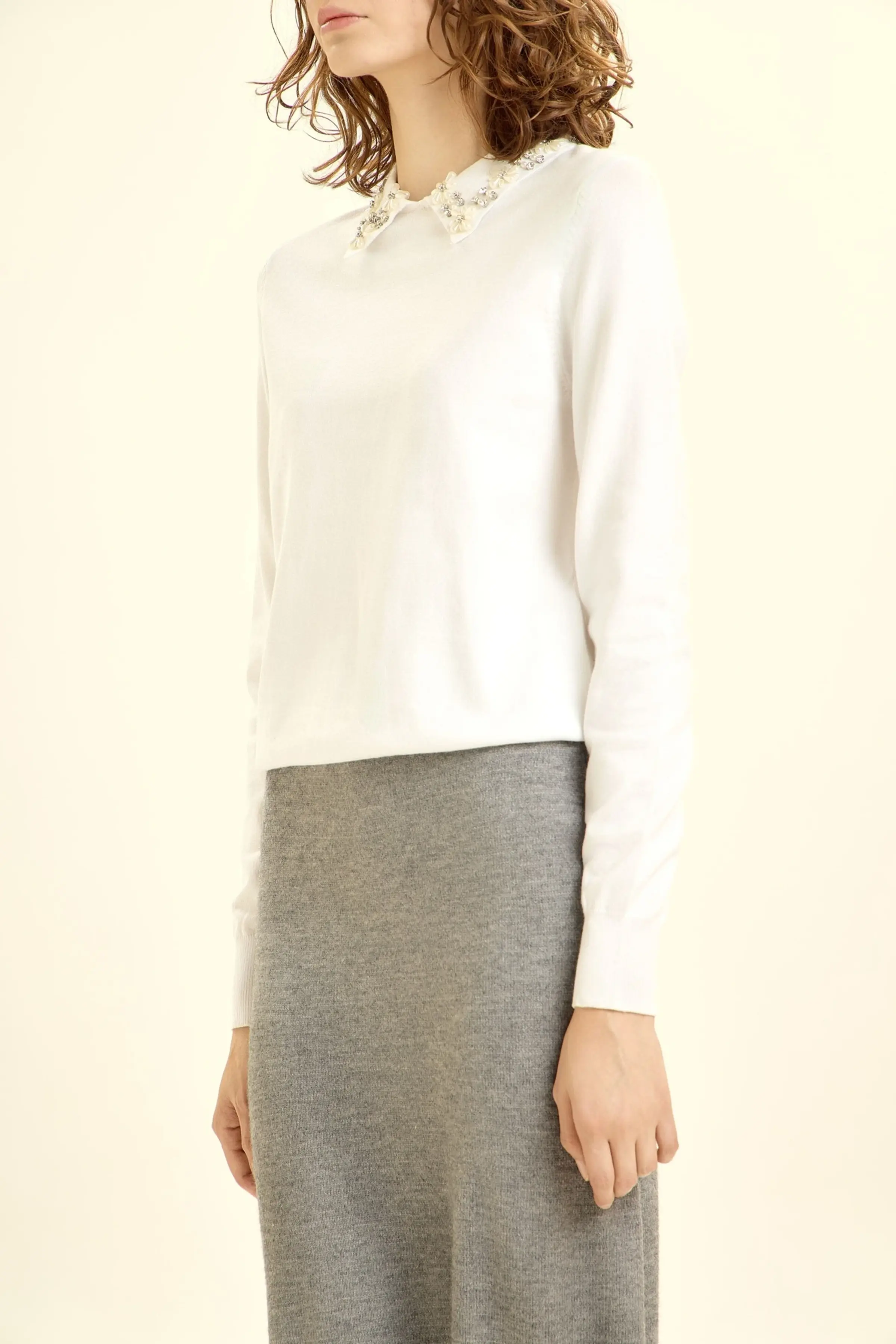 Джемпер белый для женщин 46196-4 60