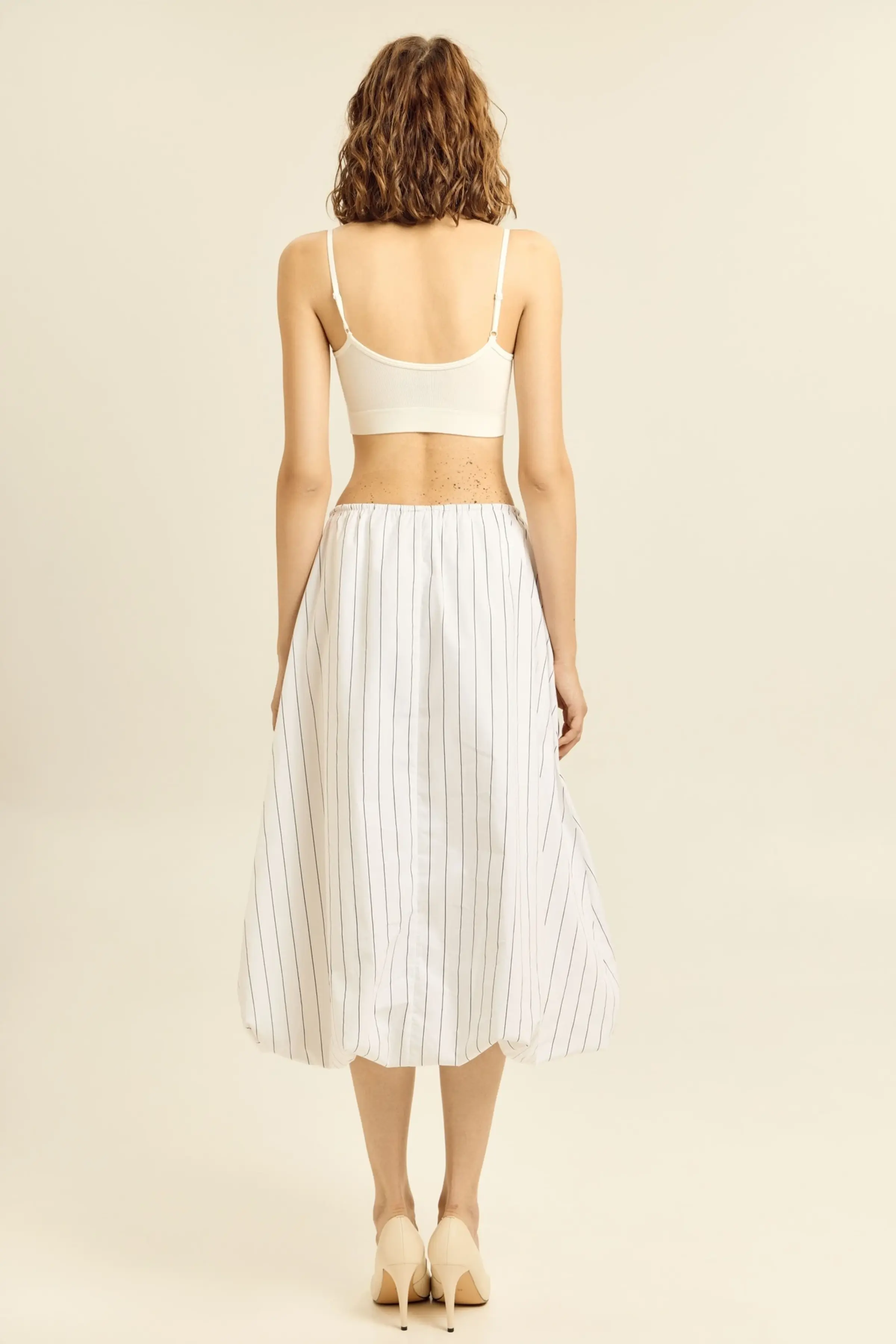 Юбка бело-черная полоска для женщин 45360D-46 52