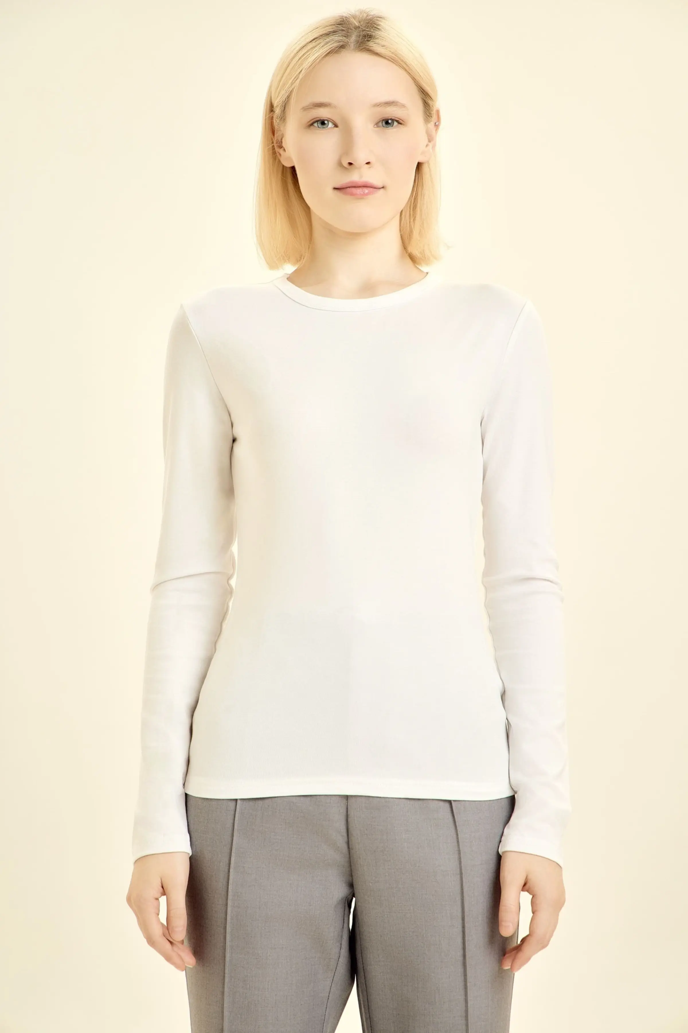 Лонгслив белый для женщин 46133-4 59