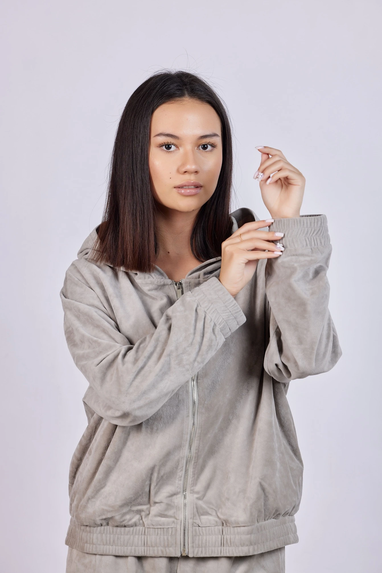 Худи серый для женщин 43188-61 62