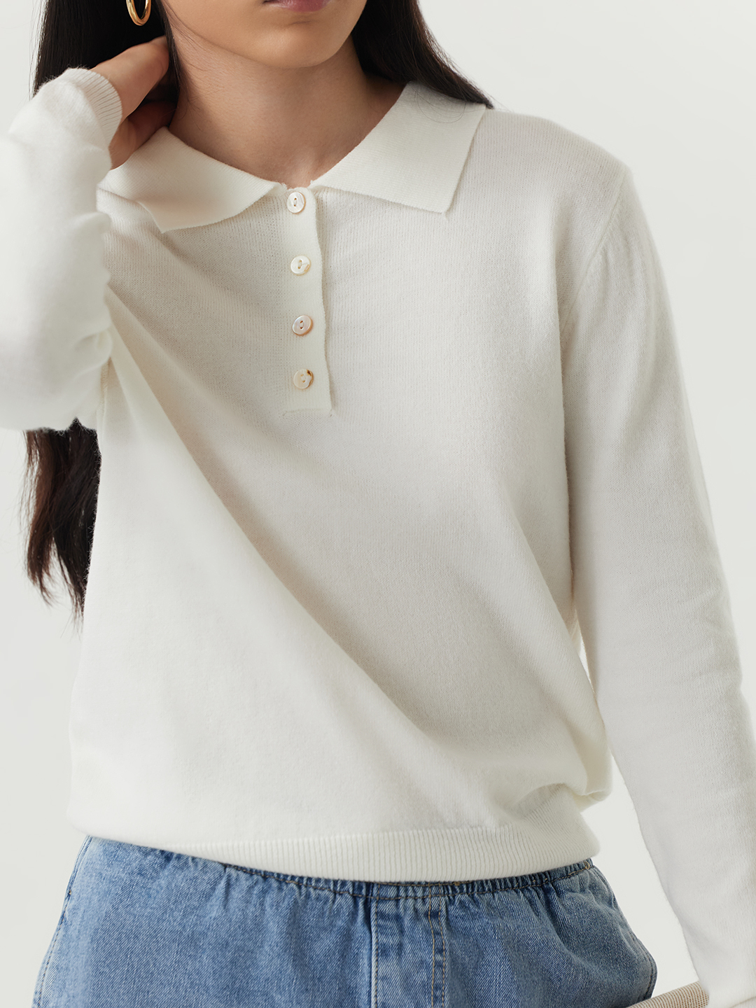 Джемпер белый для женщин 48107-4 60