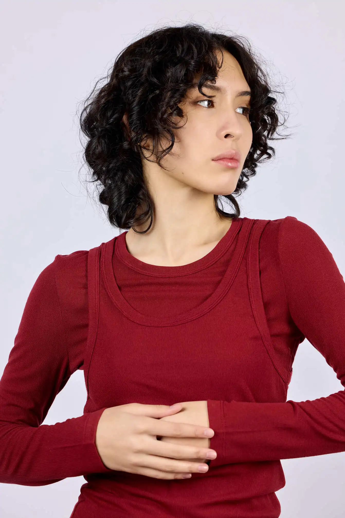 Лонгслив красный для женщин 43228-7 59