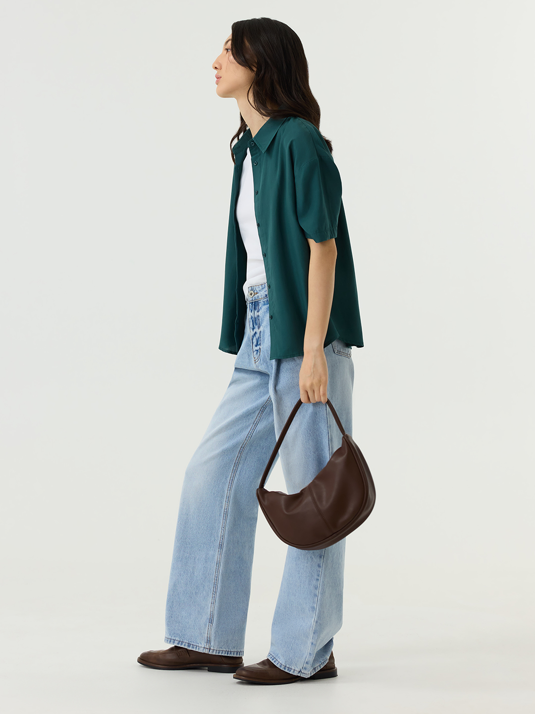 Рубашка темно-зеленый для женщин 48241-20 66