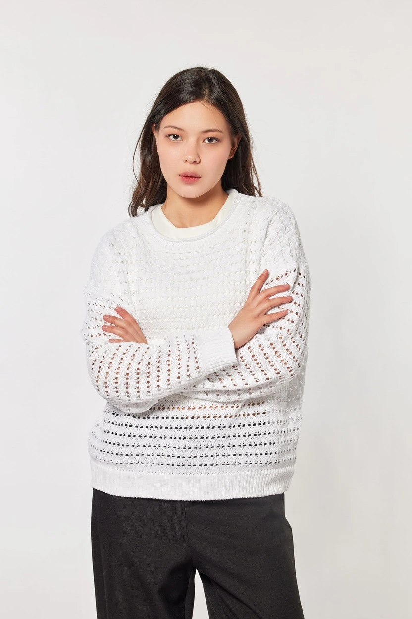 Джемпер белый для женщин 44163-4 60