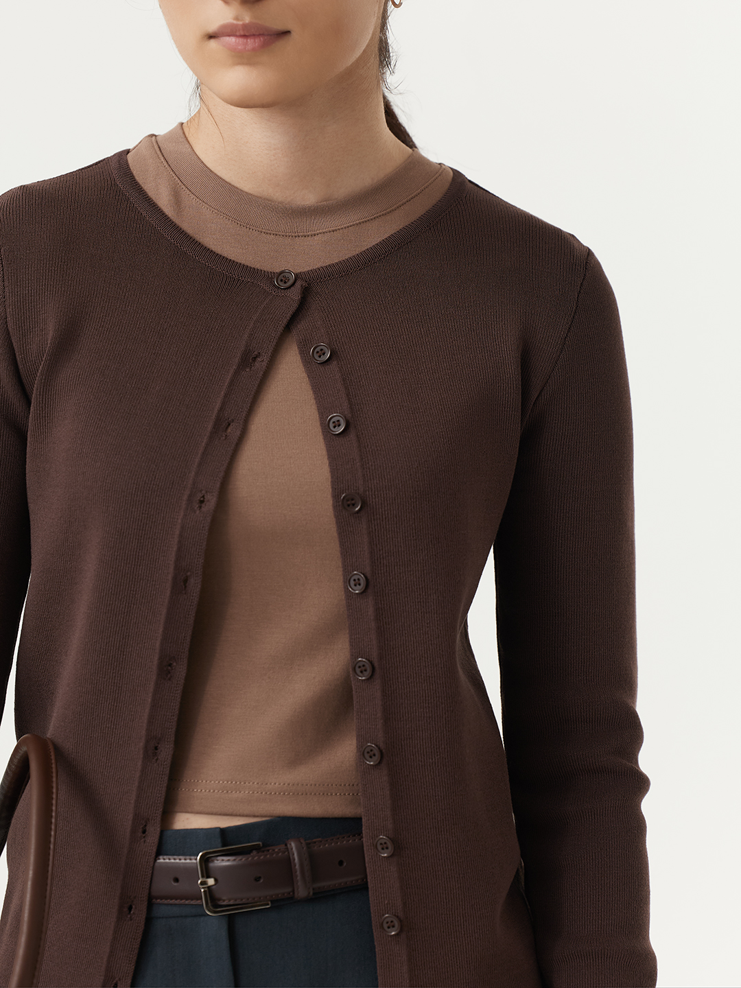 Кардиган коричневый для женщин 48113-13 50