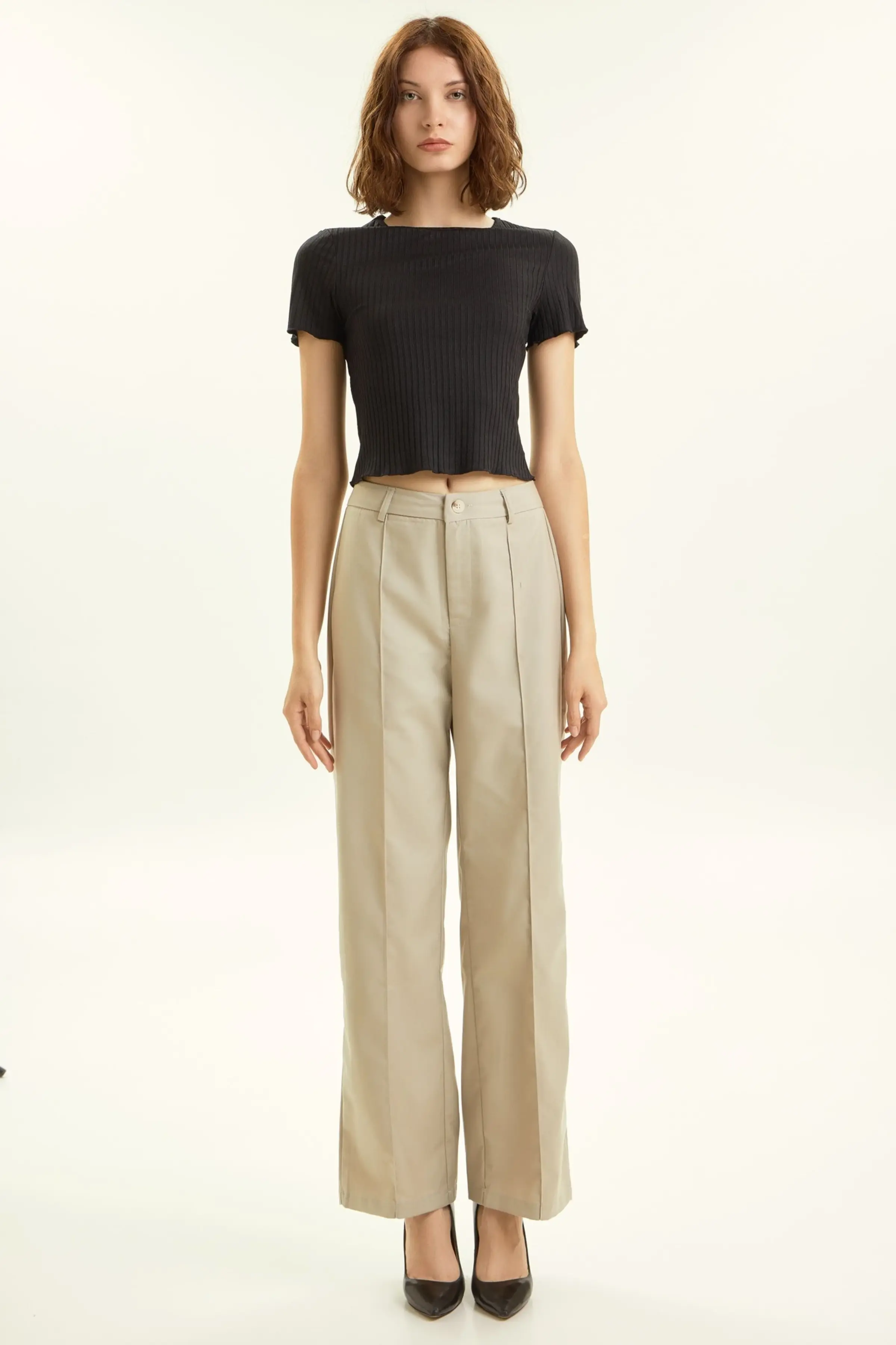 Брюки бежевый для женщин 44295-15 71