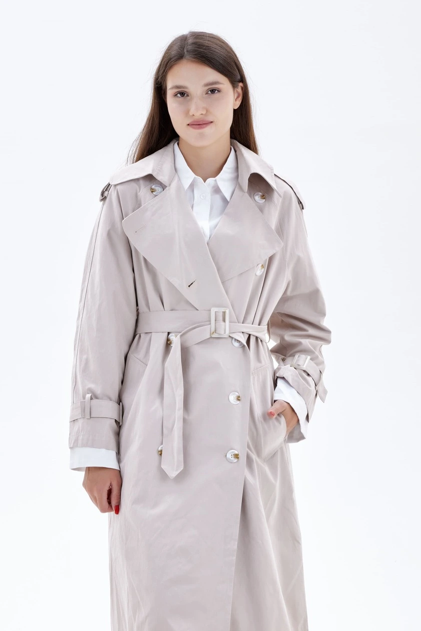 Плащ бежевый для женщин 353/521/38280-15 49