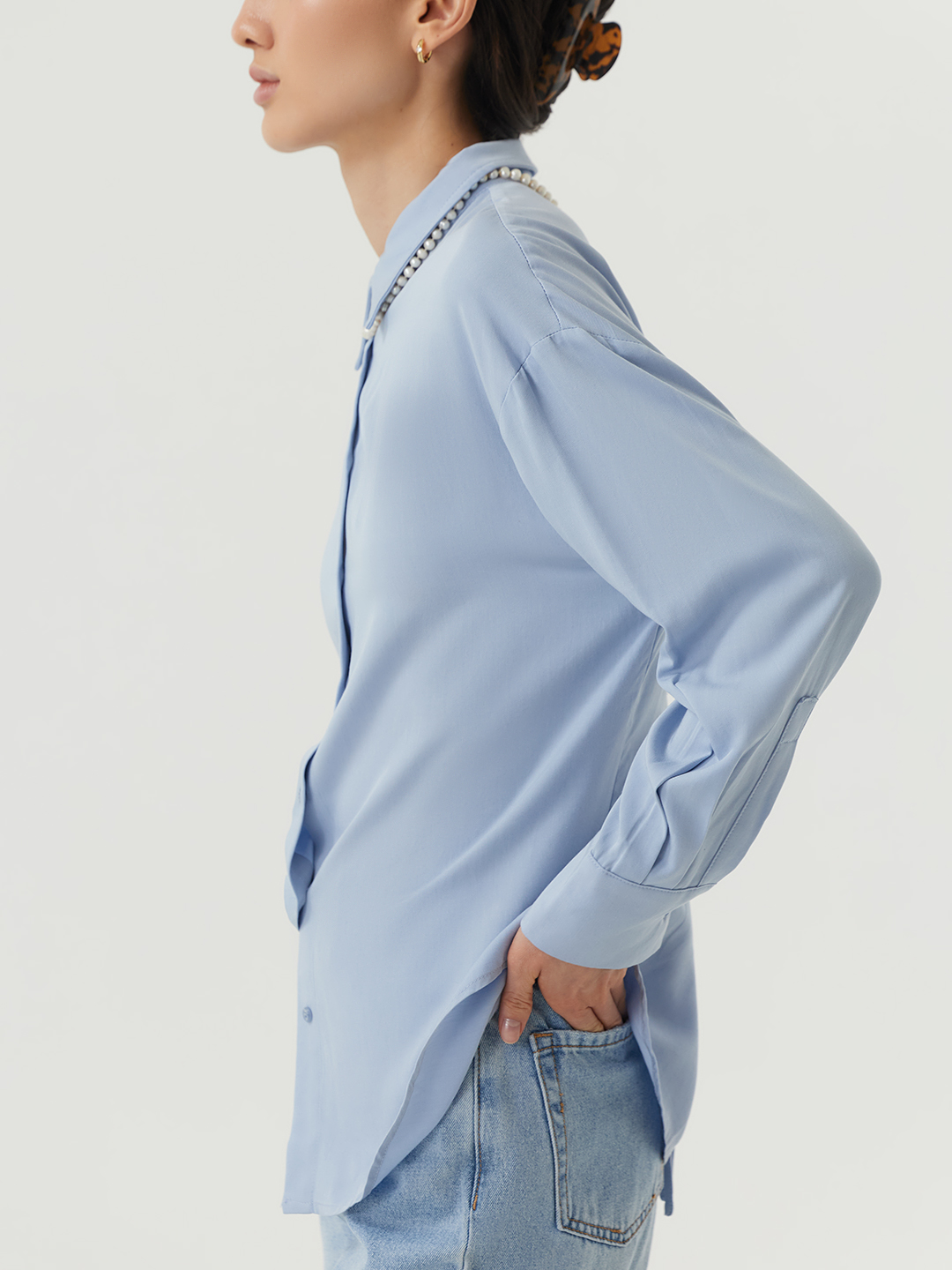 Рубашка голубой для женщин 48253-10 66