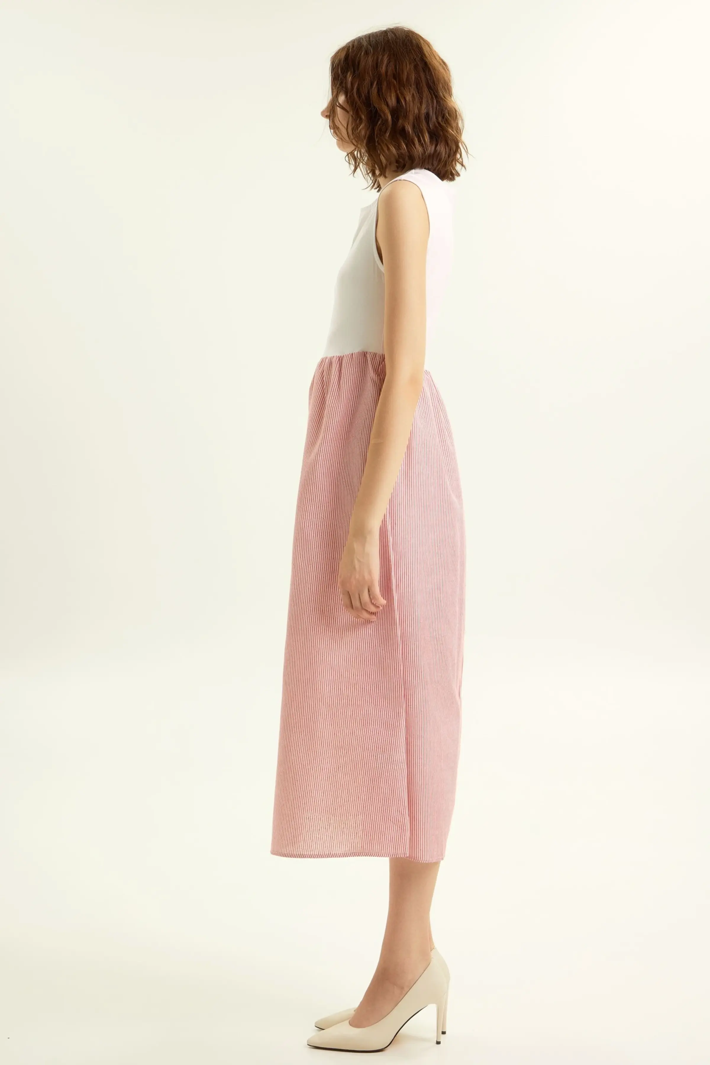 Платье бело-красная полоска для женщин 45200-50 54