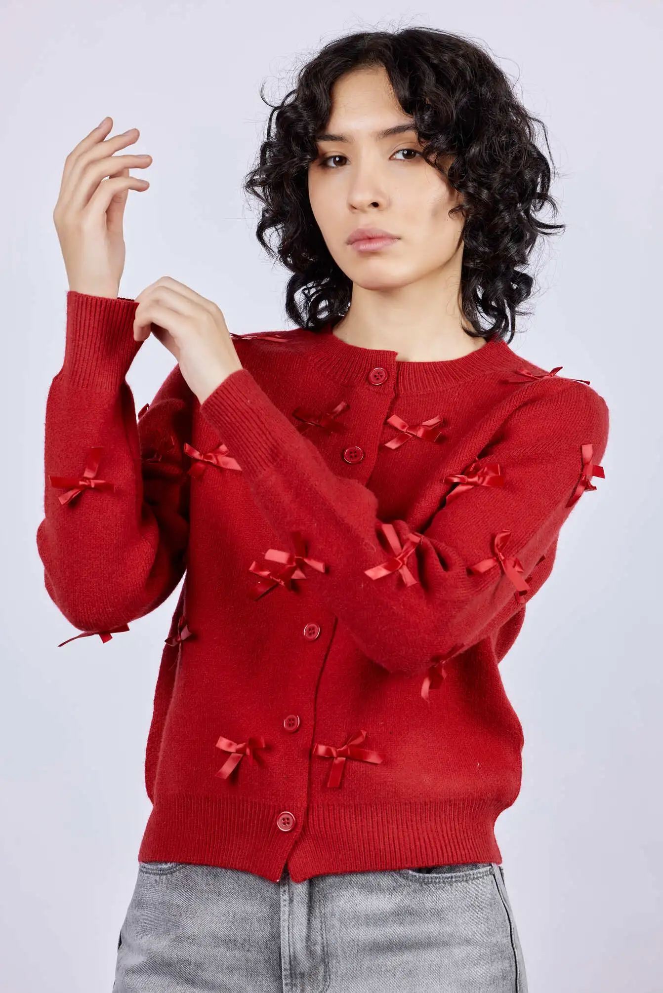 Кардиган красный для женщин 43202-7 50