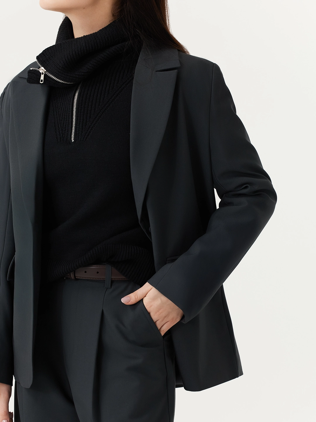 Жакет темно-серый для женщин 48127-12 64