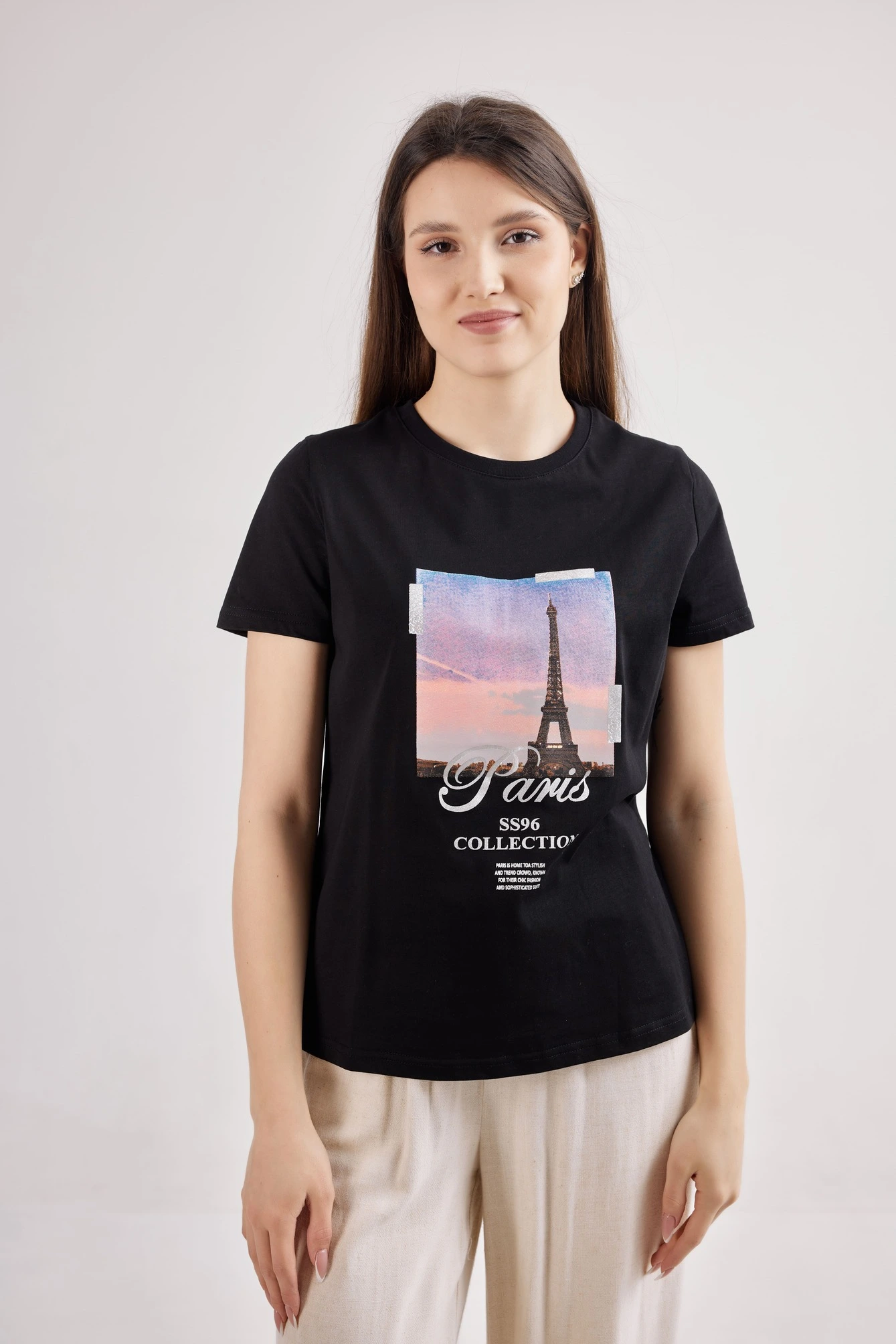 Футболка черный для женщин 41114-1 67