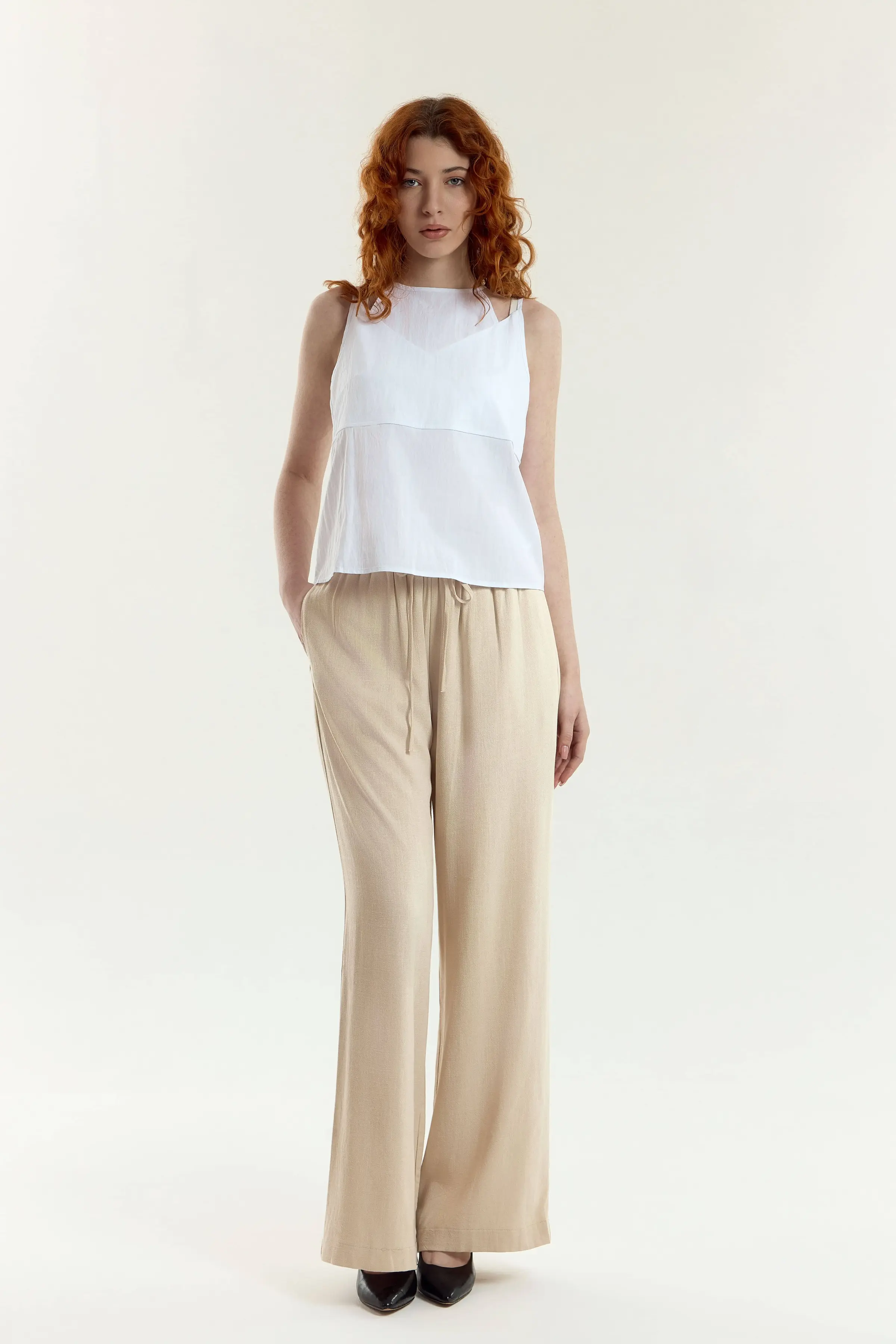 Брюки бежевый для женщин 45201-15 71