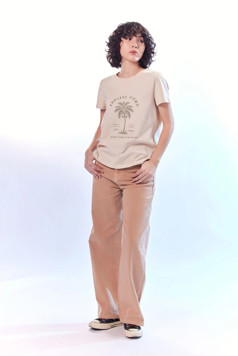 Футболка бежевый для женщин 44159-15 67