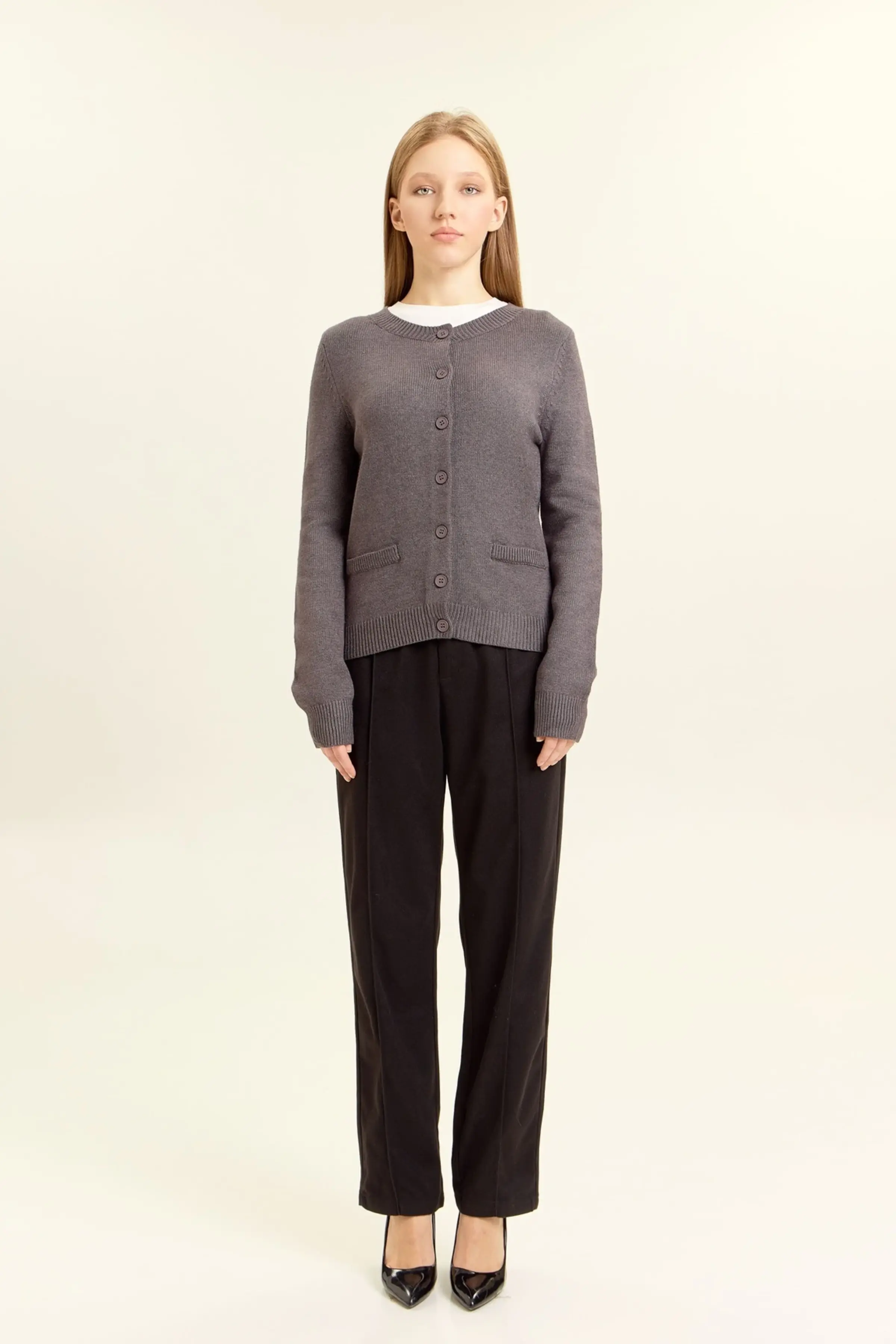 Кардиган темно-серый для женщин 47140-12 50