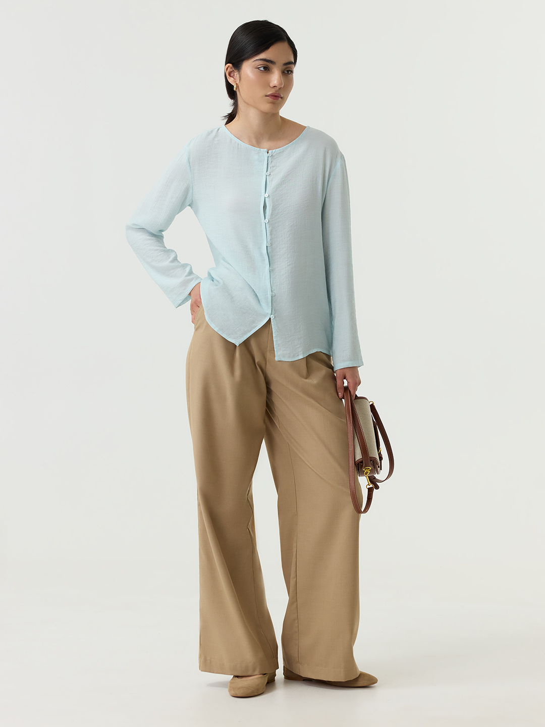 Блузка голубой для женщин 48215-10 28