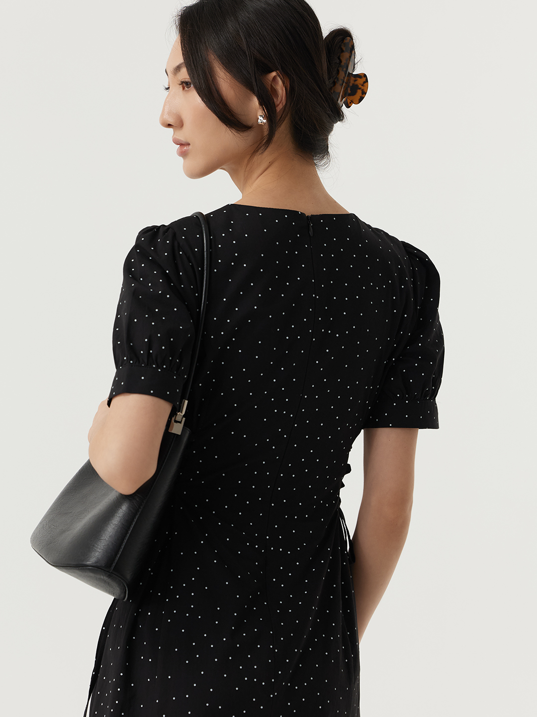 Платье черный в белый горошек  для женщин 48216-298 54