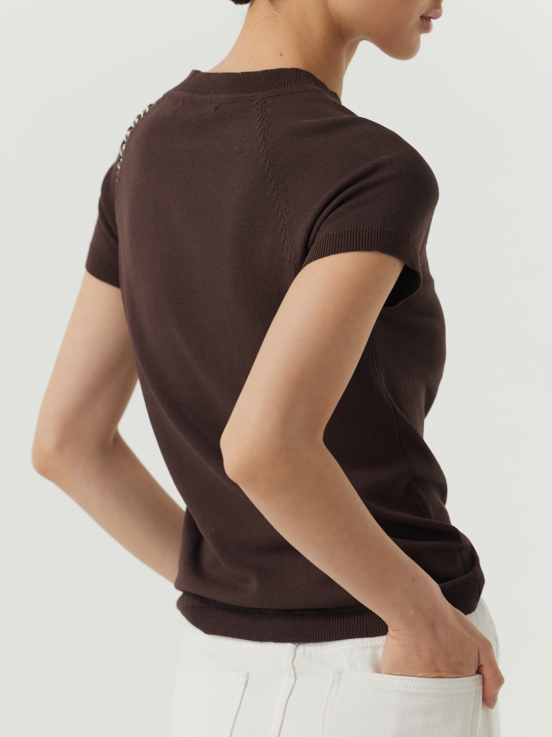 Джемпер коричневый для женщин 48140-13 60