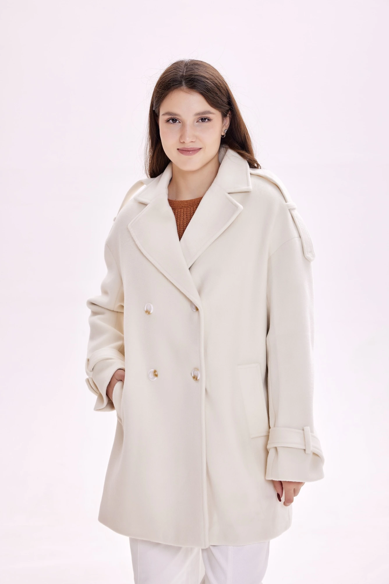 Пальто бежевый для женщин 39296-15 53