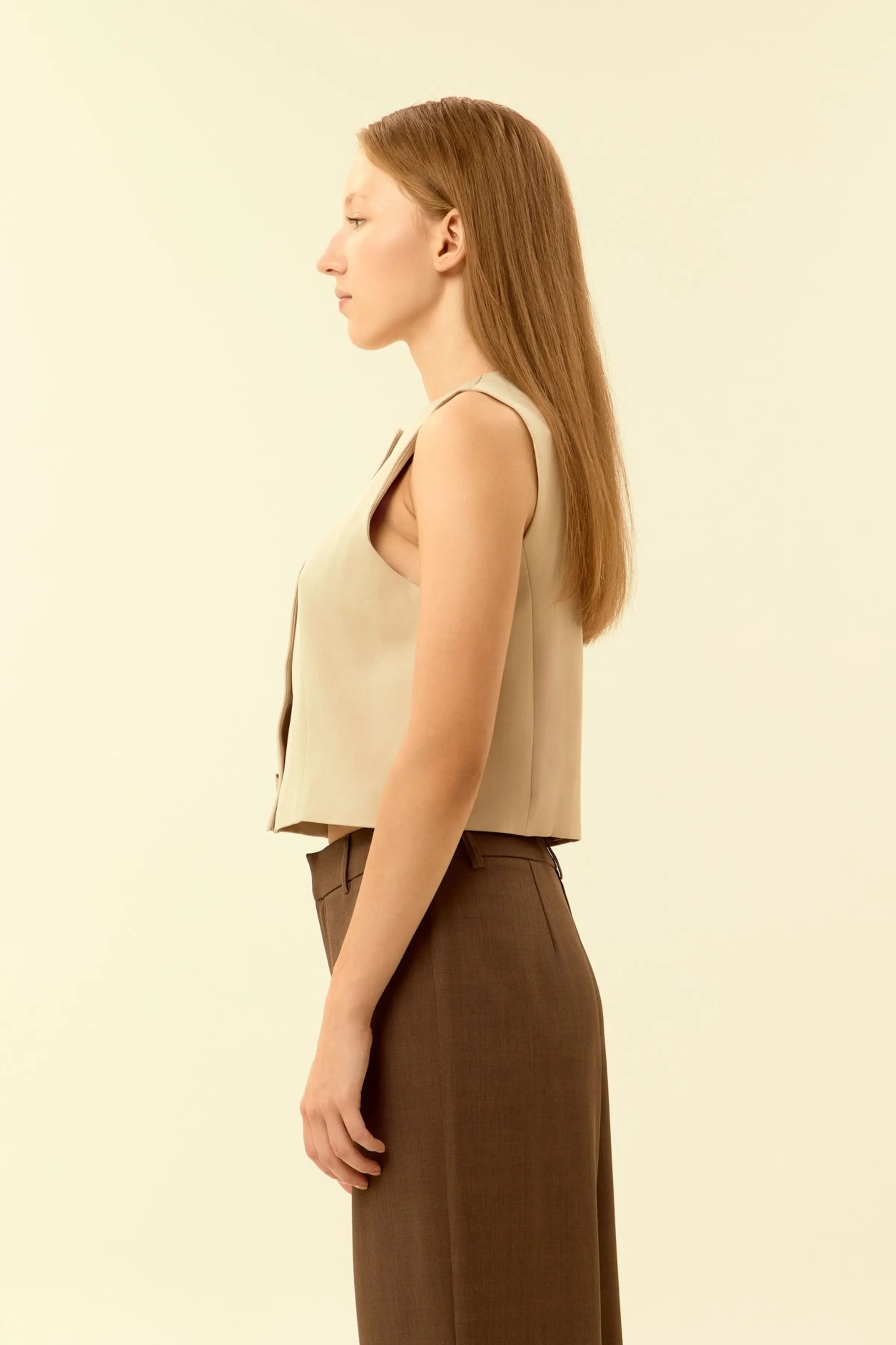 Жилетка бежевый для женщин 46257-15 68