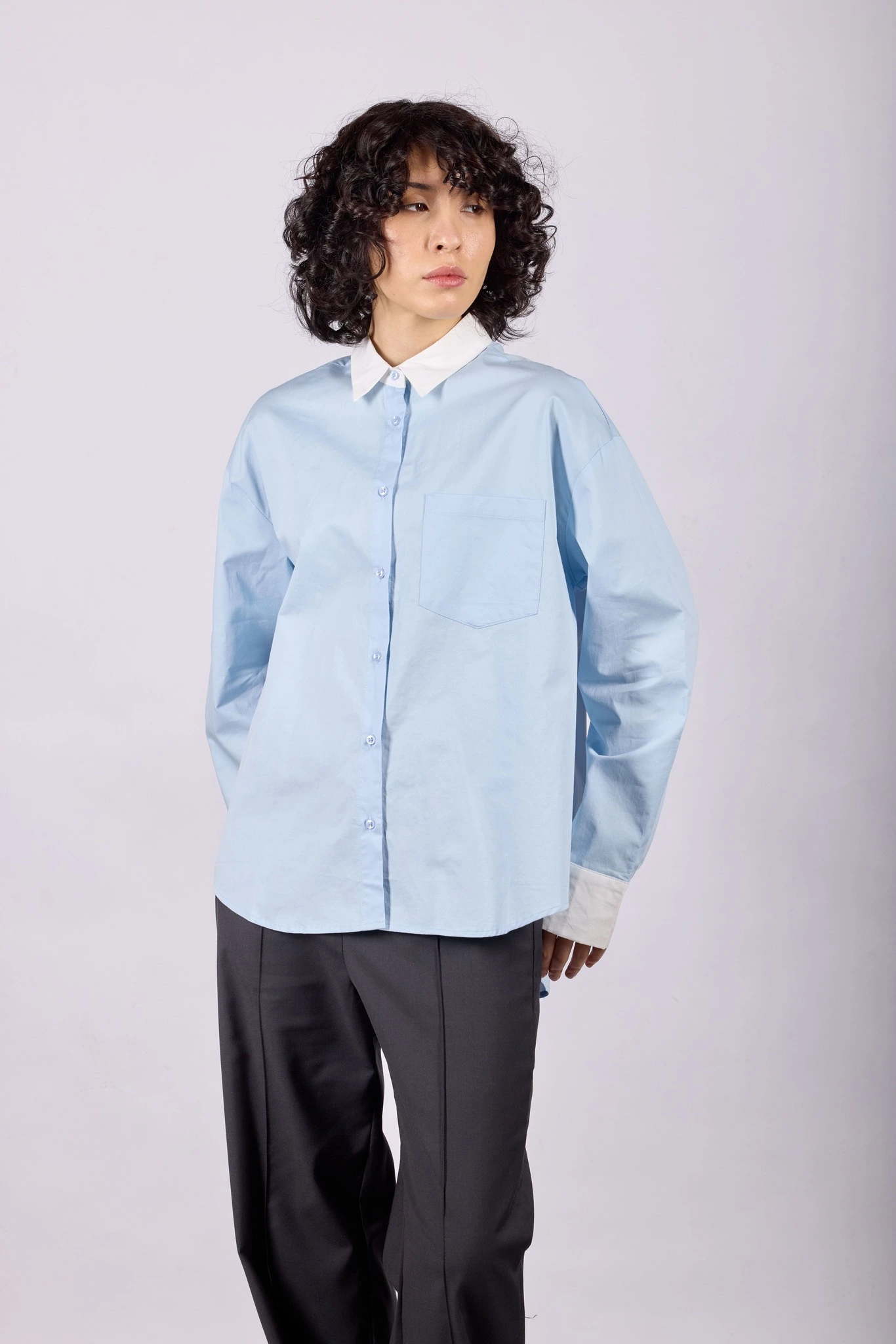 Рубашка голубой для женщин 44136-10 66