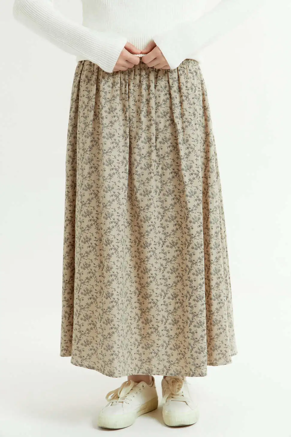 Юбка бежевый в цветочек для женщин 44214-130 52