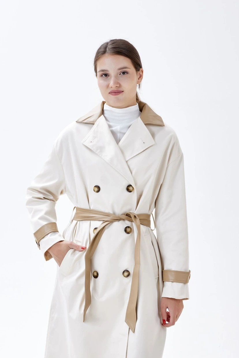 Плащ бежевый для женщин 353/521/38278-15 49