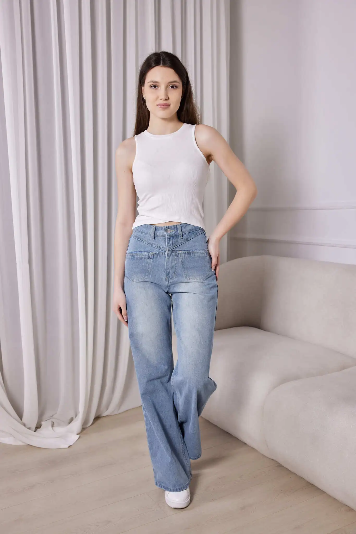 Джинсы синий для женщин 40238-65 74