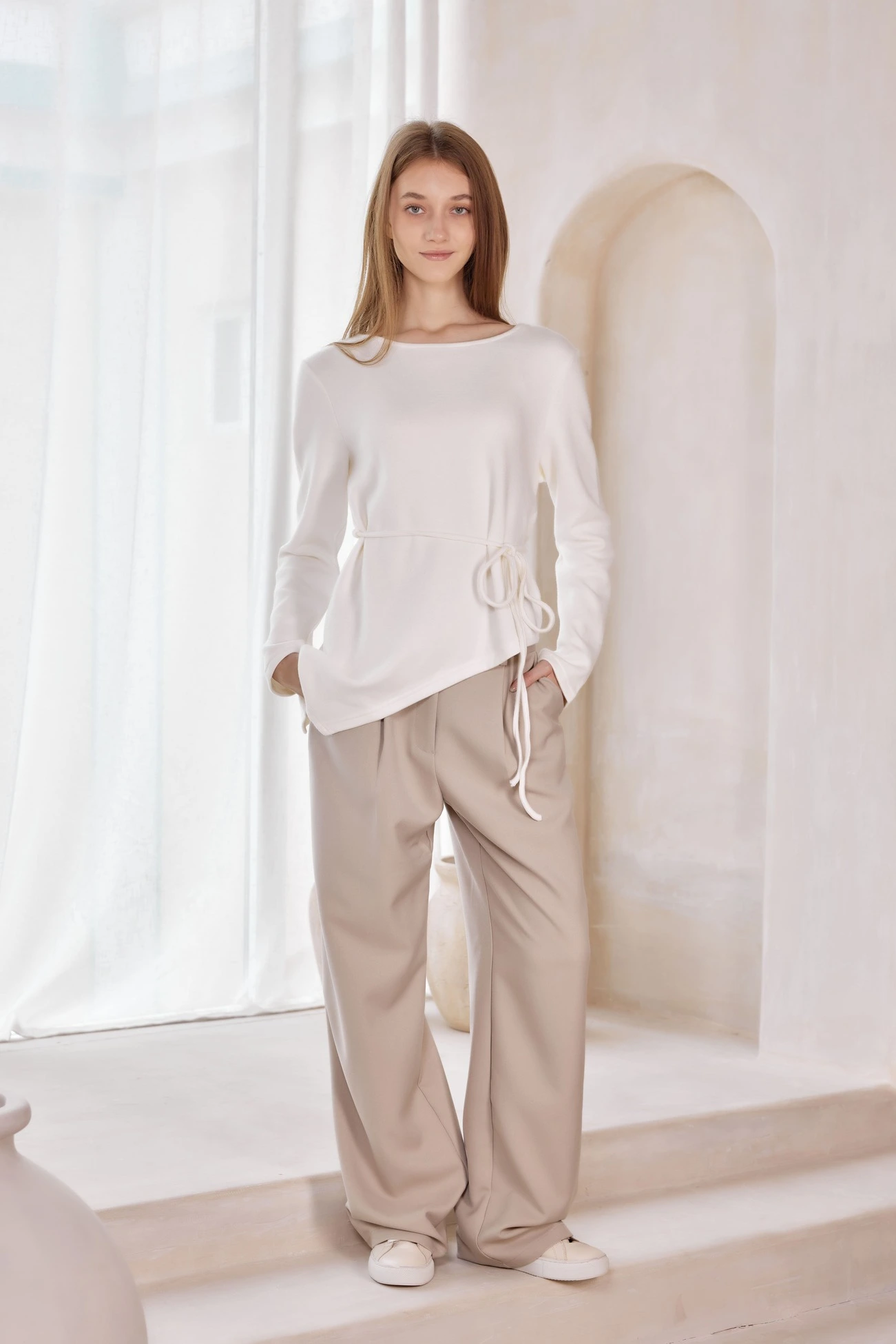 Брюки бежевый для женщин 42112-15 71