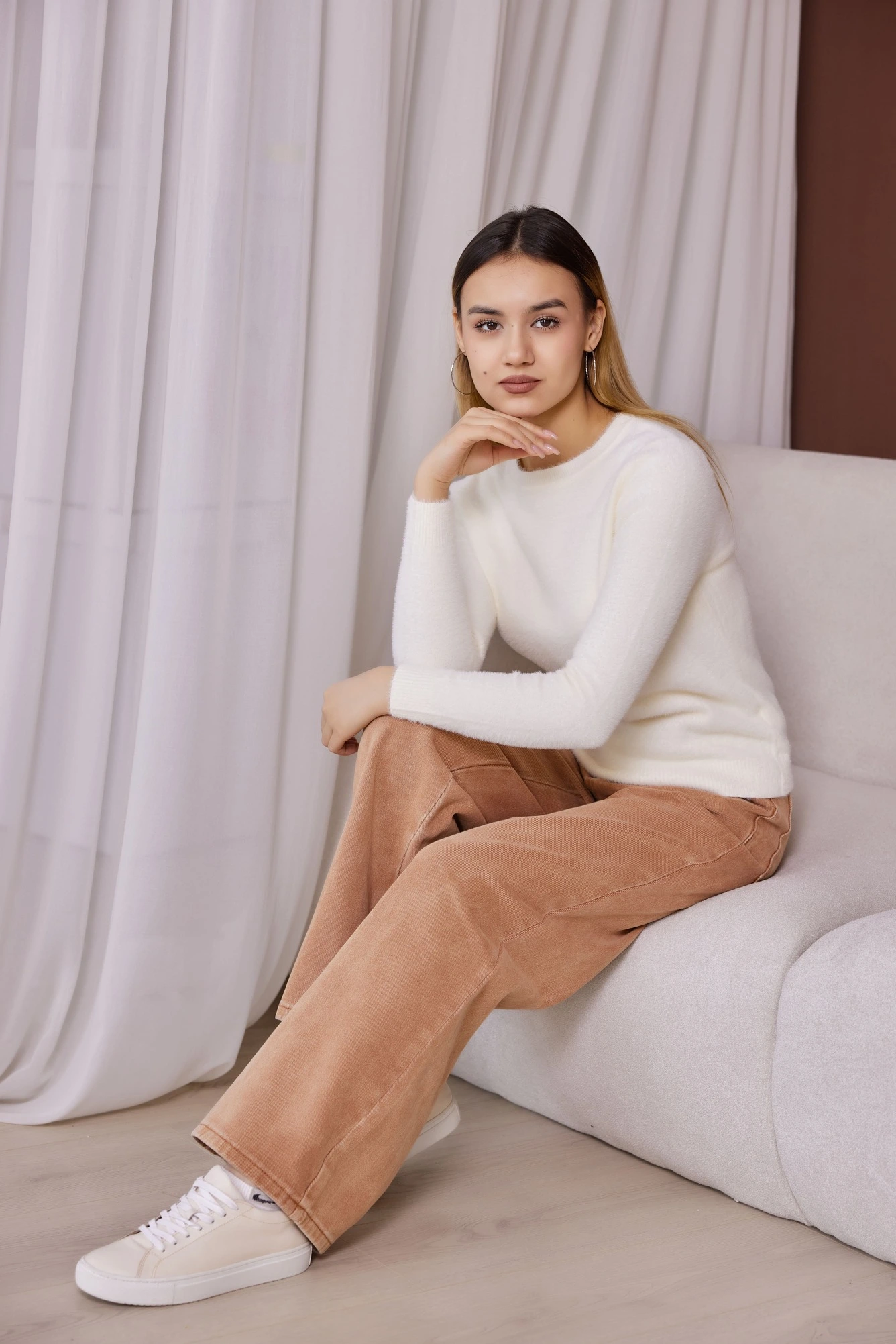 Джемпер белый для женщин 40345-4 60