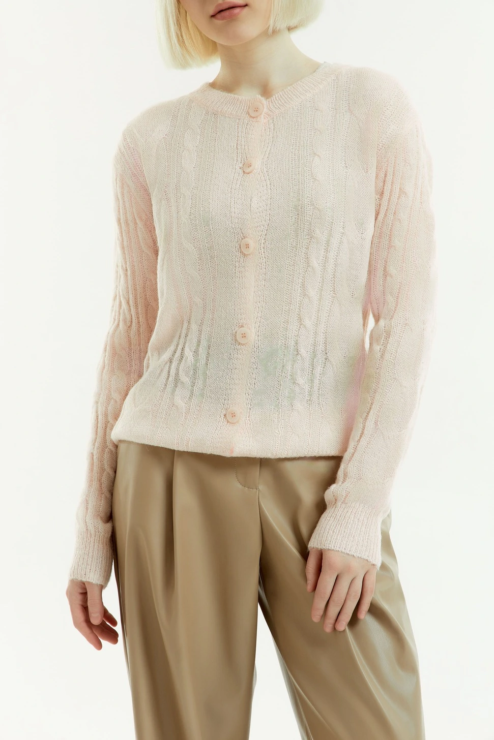 Кардиган розовый для женщин 43155-17 50