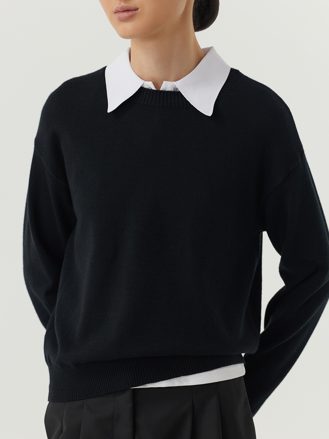 Джемпер черный для женщин 48103-1 60