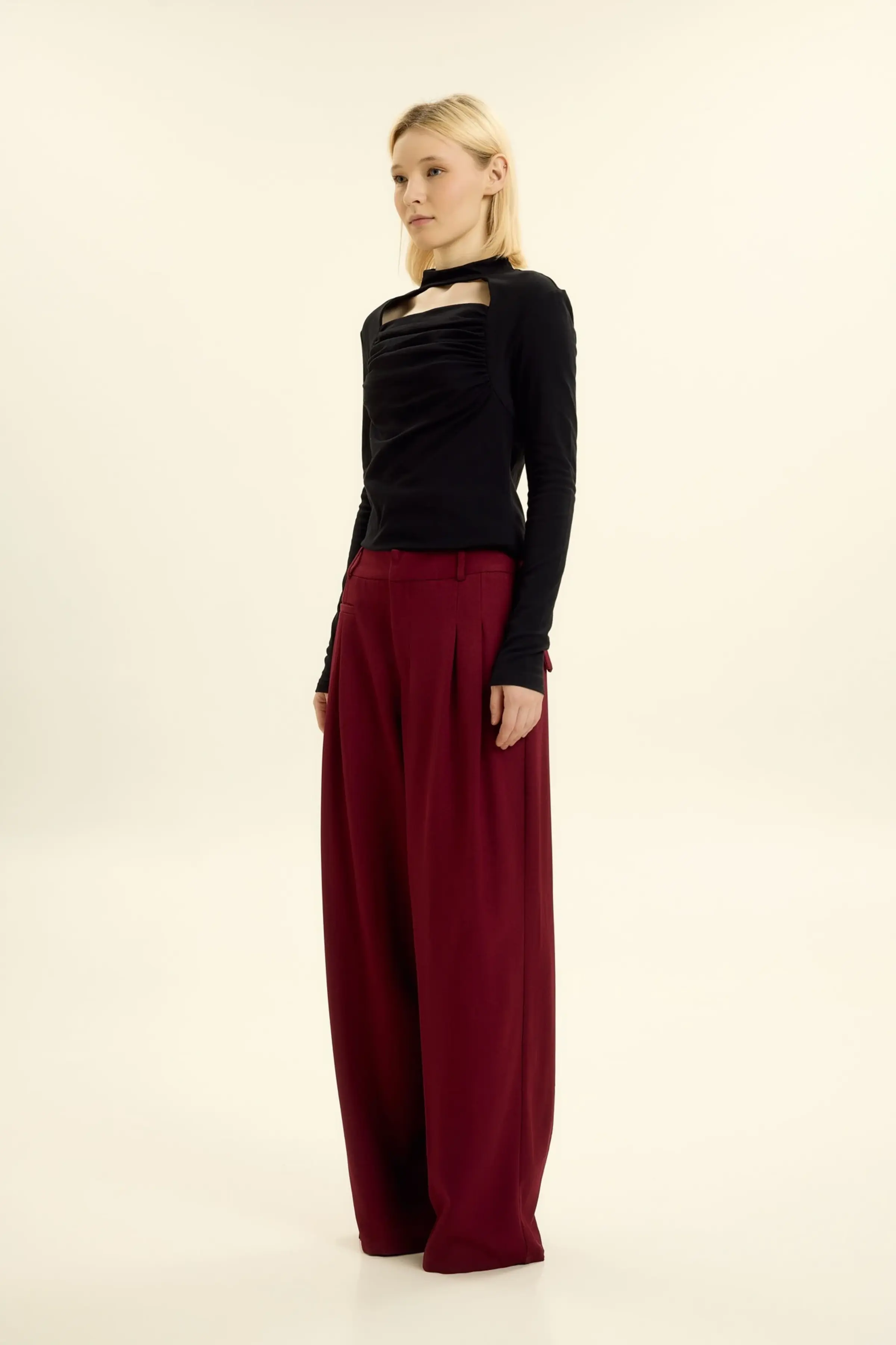 Брюки бордовый для женщин 46221-67 71