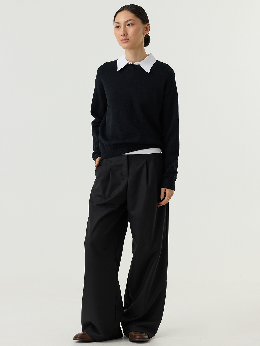 Джемпер черный для женщин 48103-1 60