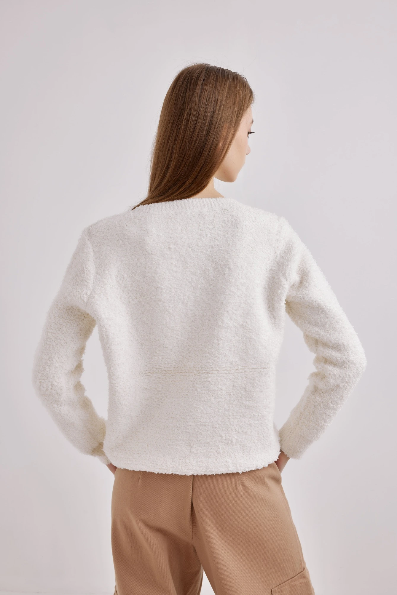 Джемпер белый для женщин 42173-4 60