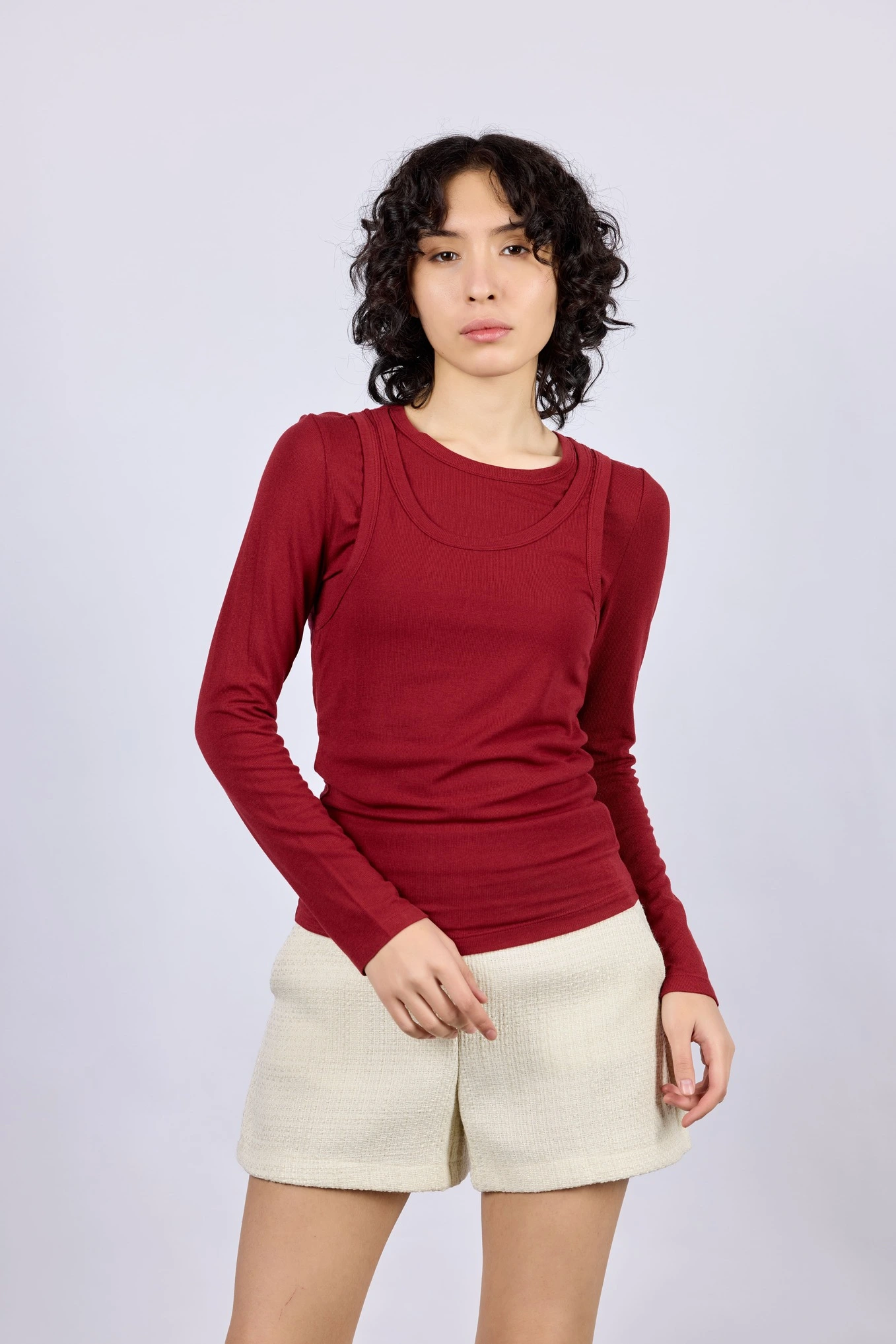 Лонгслив красный для женщин 43228-7 59