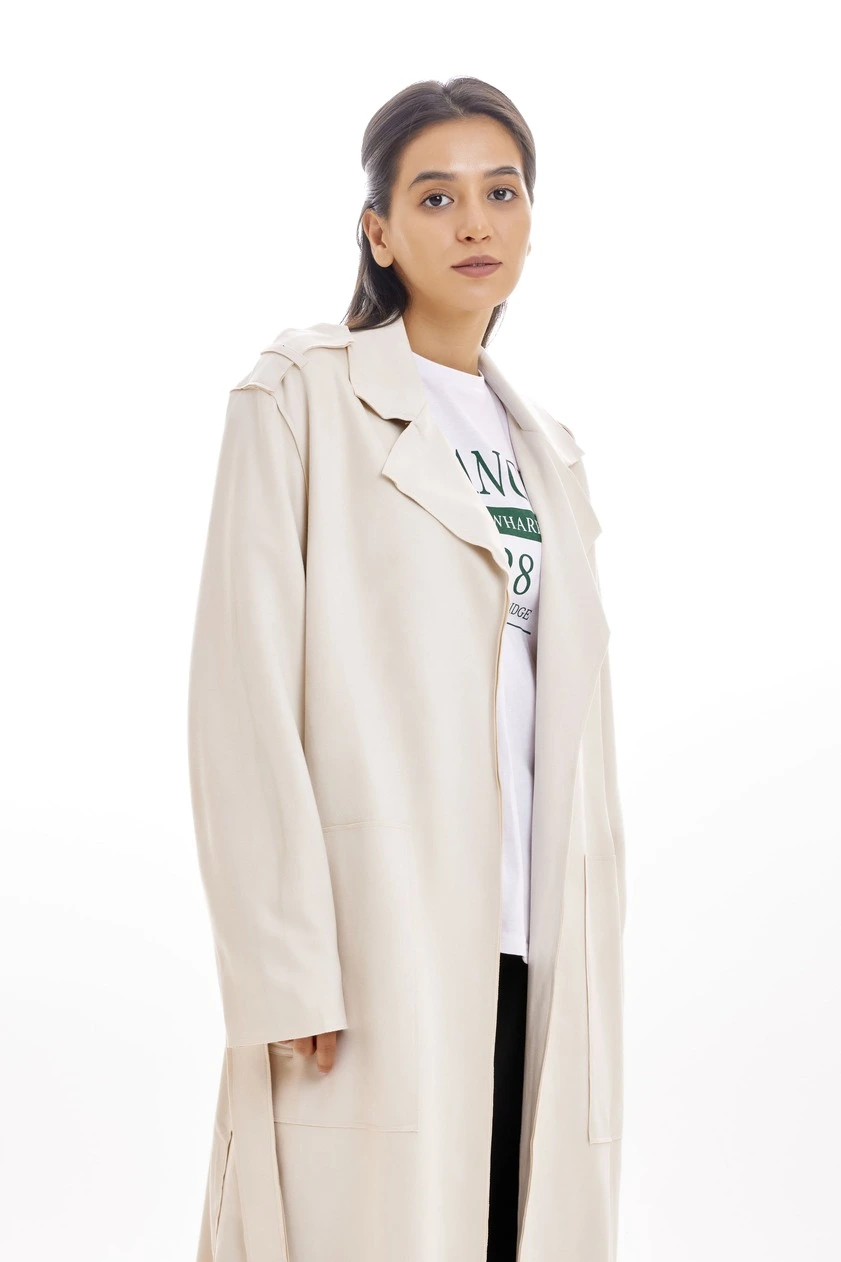 Плащ бежевый для женщин 353/521/38279-15 49