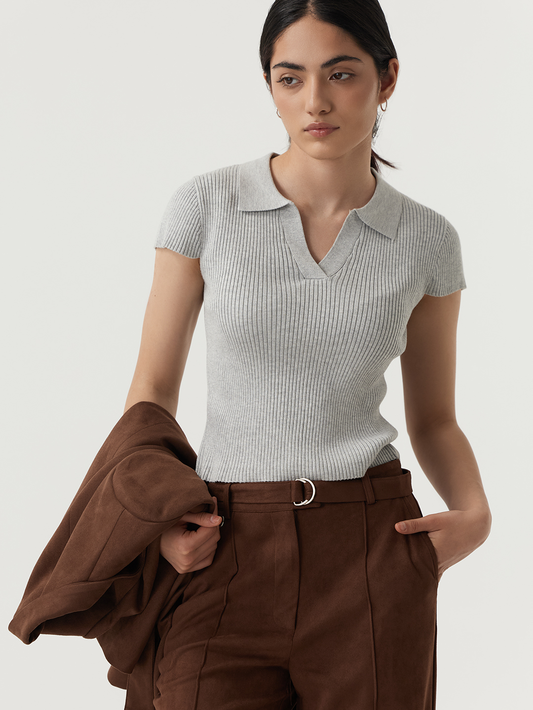 Джемпер серый для женщин 48155-61 60